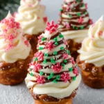 Easy Pretzel Christmas Tree Cupcakes First Image