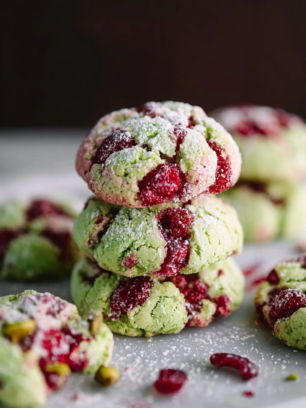 Cherry Pistachio Crinkle Cookies – The Best Festive Cookie Recipe You’ll Try First Image