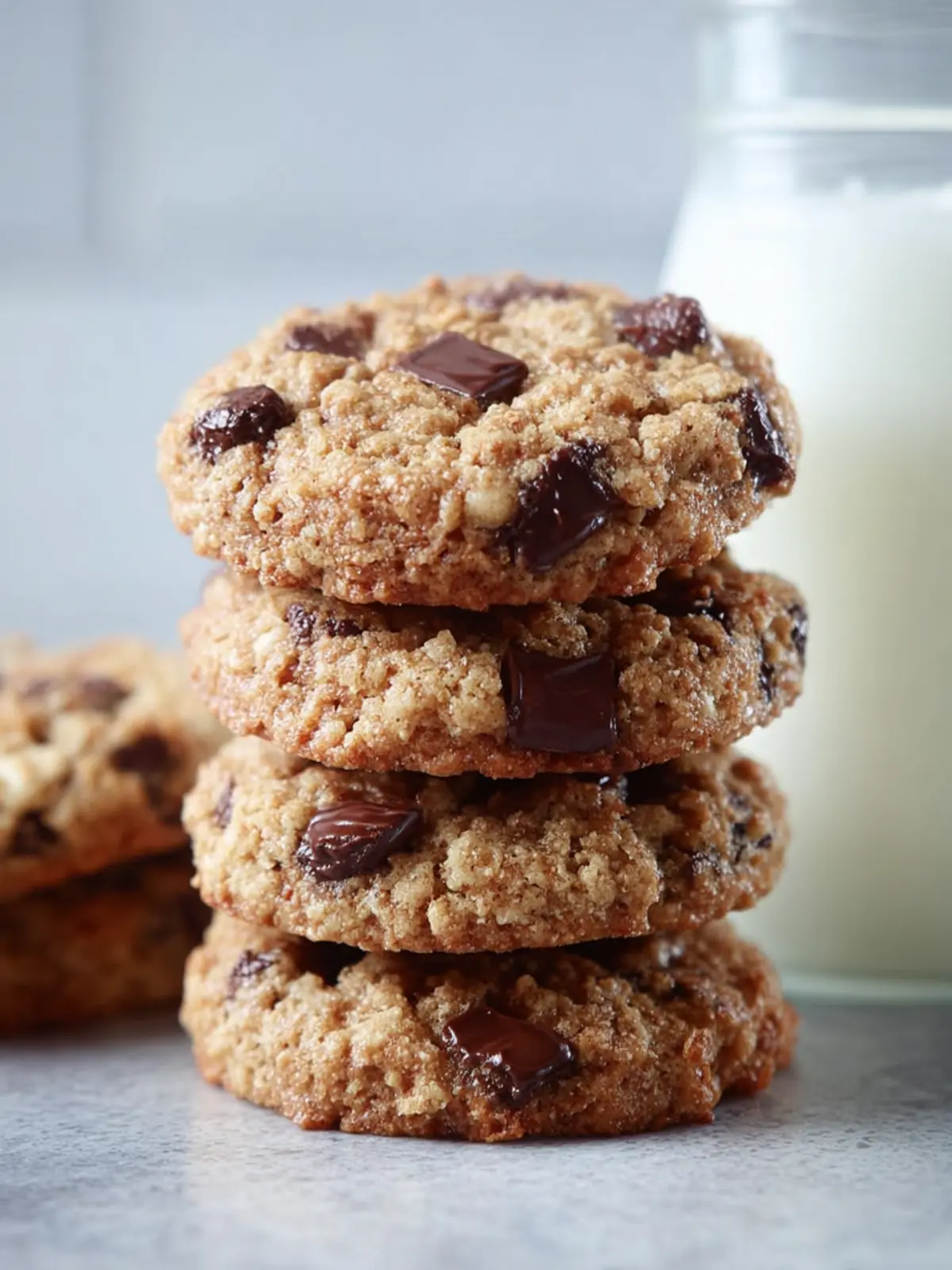 Healthy Oatmeal Chocolate Chip Cookies First Image