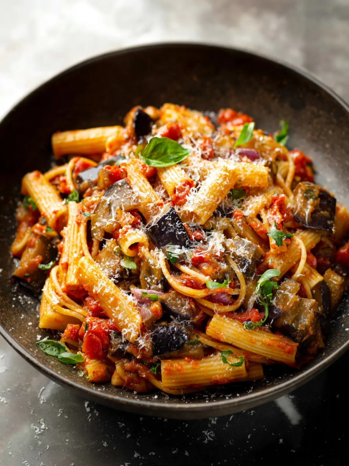 Spicy Eggplant Pasta (Pasta alla Norma) First Image