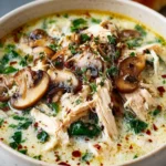 Warm & Creamy Rotisserie Chicken Mushroom Soup Bliss! First Image