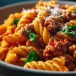 Cheesy Ground Turkey Pasta First Image