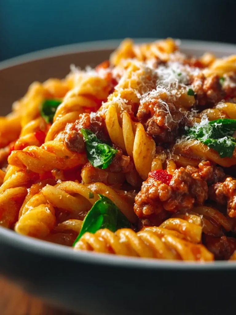 Cheesy Ground Turkey Pasta First Image