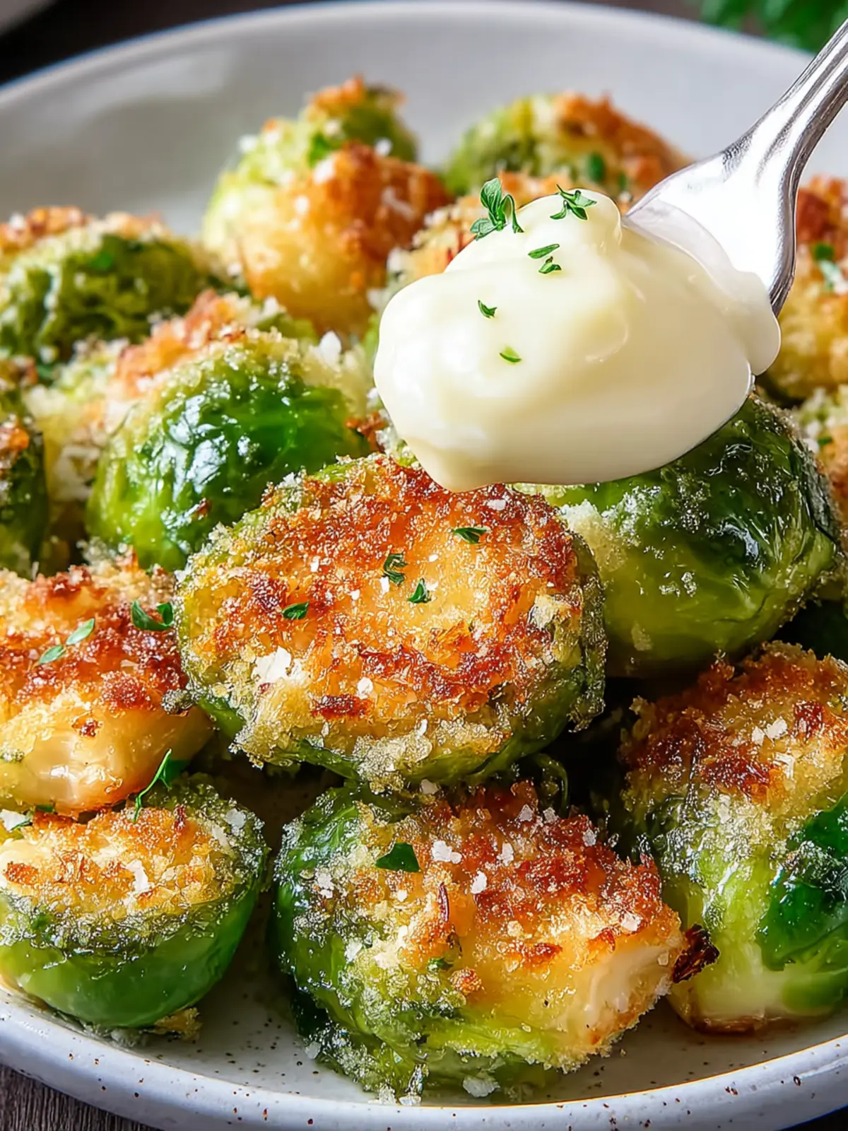 Crunchy Crispy Parmesan Crusted Brussels Sprouts Delight First Image