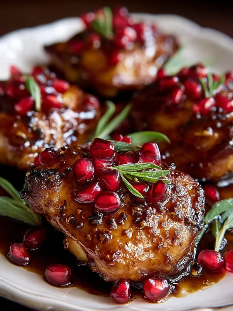 Irresistible Pomegranate Balsamic Glazed Chicken Thighs First Image