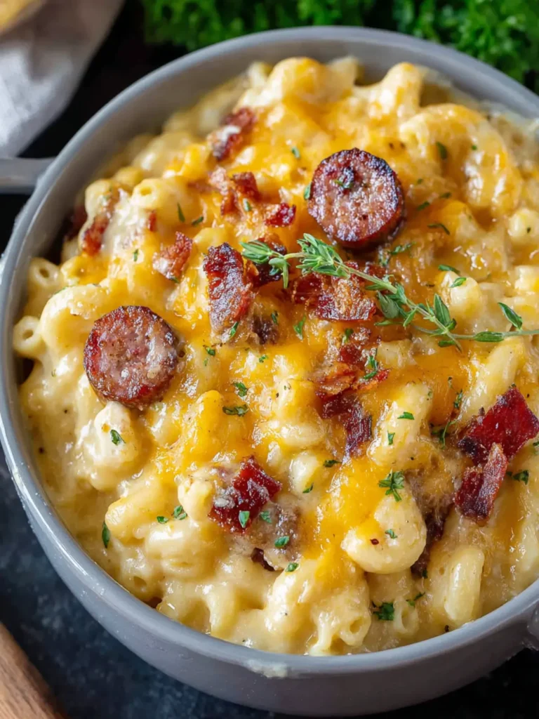 Southern Macaroni and Cheese with Smoked Sausage First Image