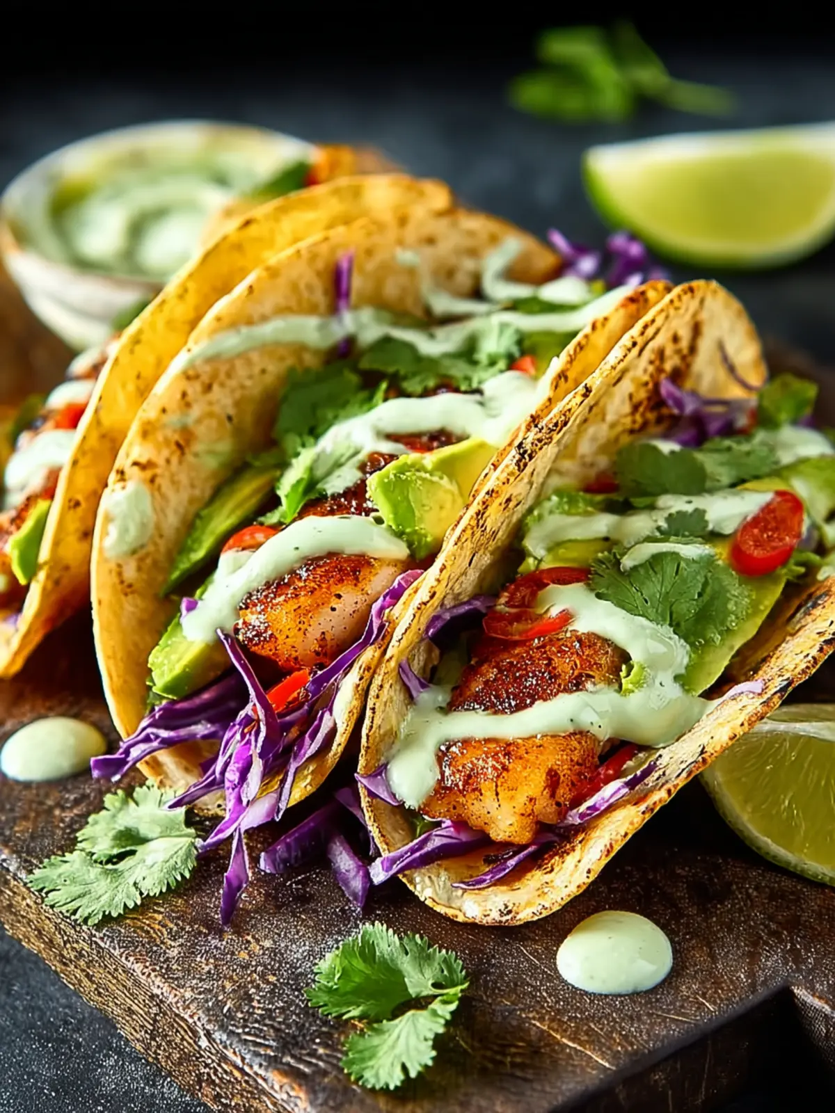 Crispy Fish Tacos with Avocado Crema - A Flavor Fiesta! First Image