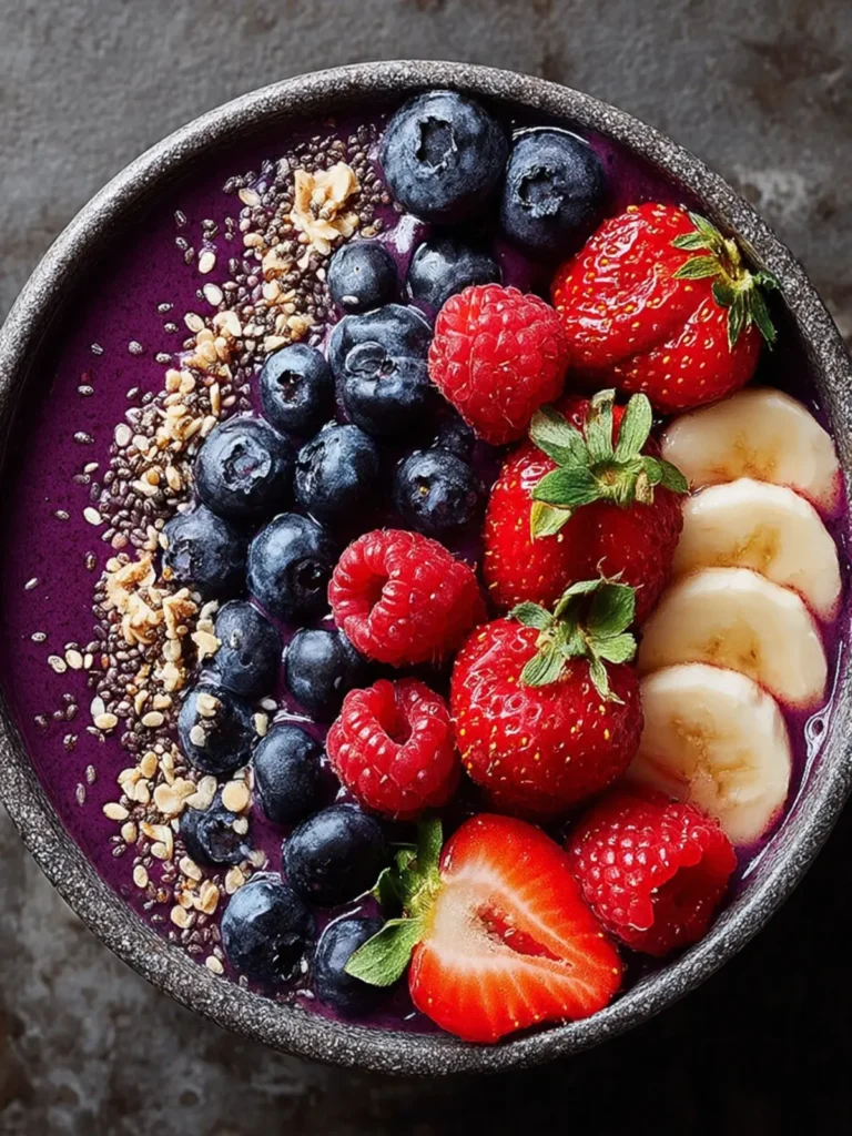 Delicious Acai Berry Smoothie Bowl Recipe for Energy Boost First Image