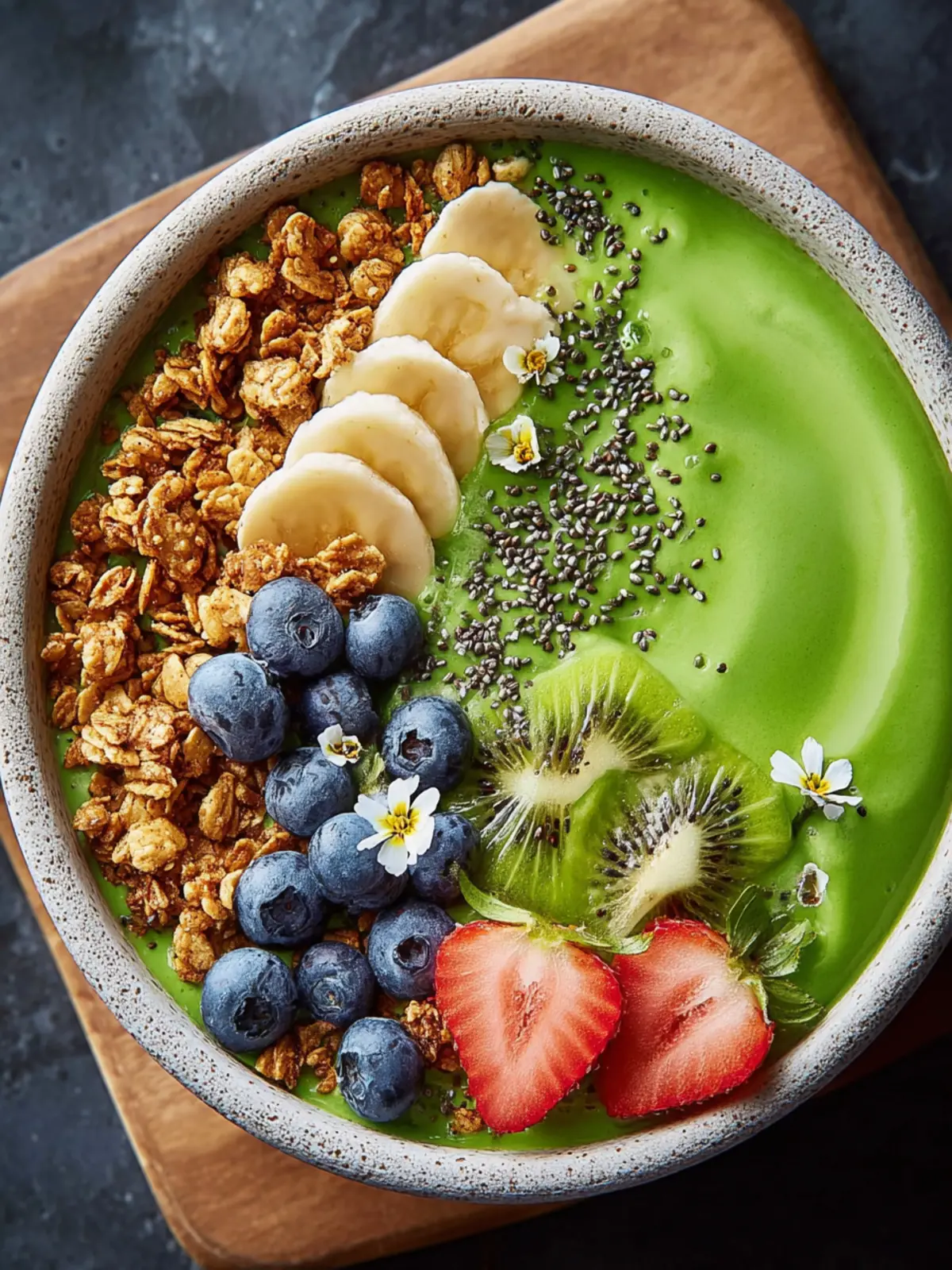 Energizing Green Smoothie Bowl with Granola Recipe First Image