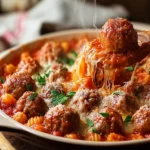 Magical Dump and Bake Meatball Casserole Recipe First Image