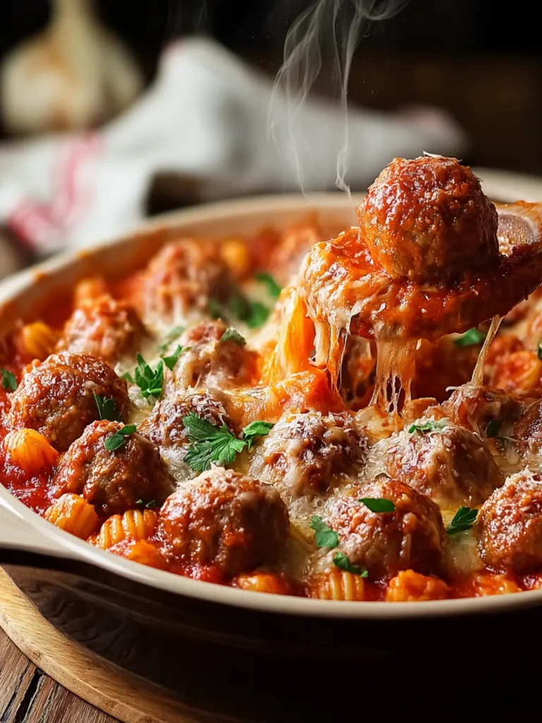 Magical Dump and Bake Meatball Casserole Recipe First Image
