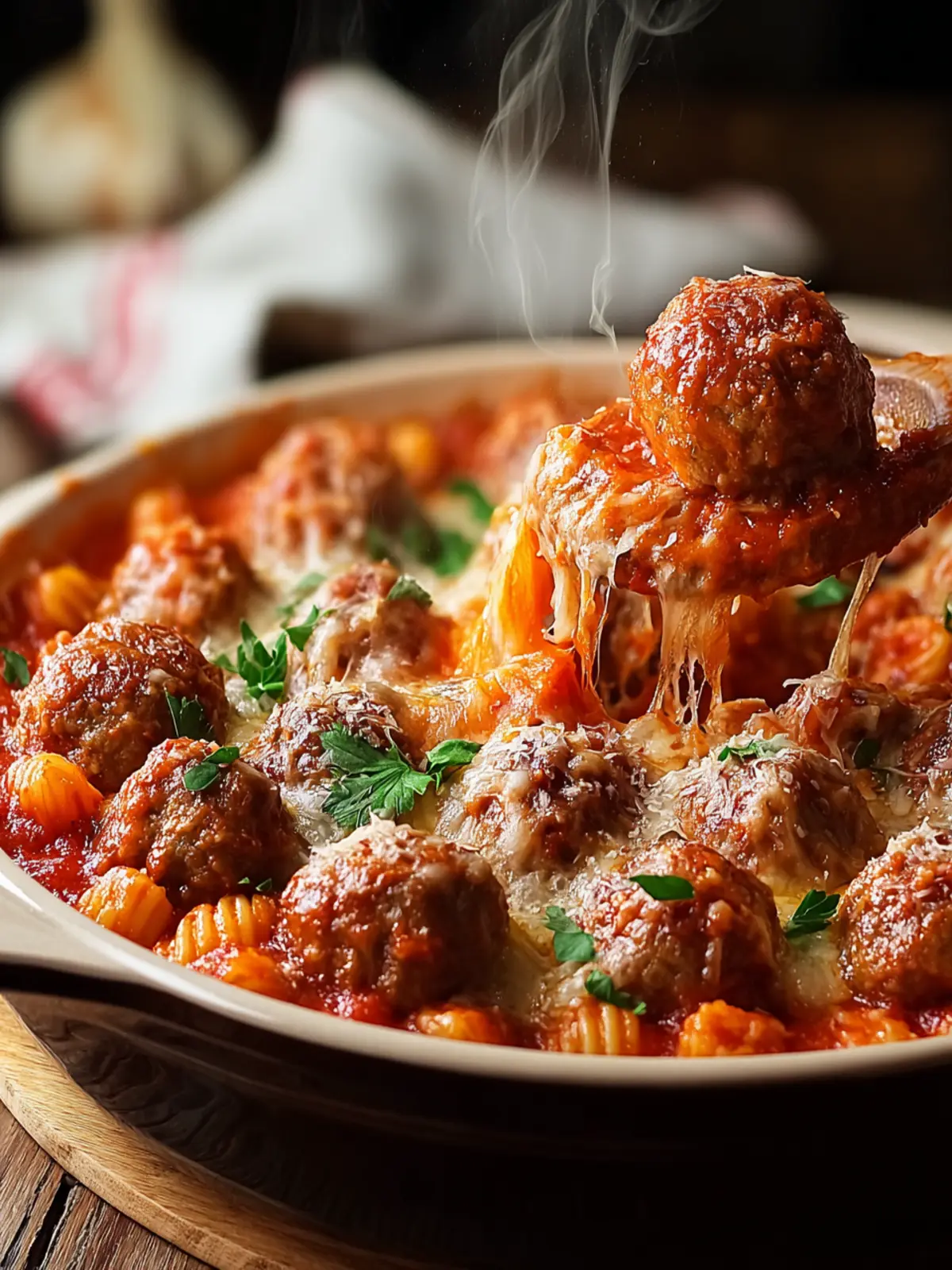 Magical Dump and Bake Meatball Casserole Recipe First Image