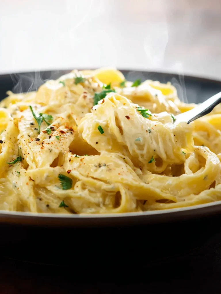 One Pot Creamy Garlic Fettuccine Alfredo First Image