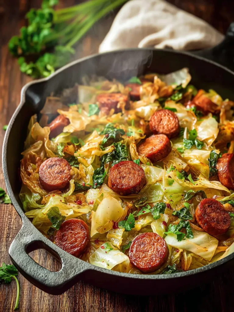 Sizzling Kielbasa and Cabbage Skillet Recipe to Delight First Image