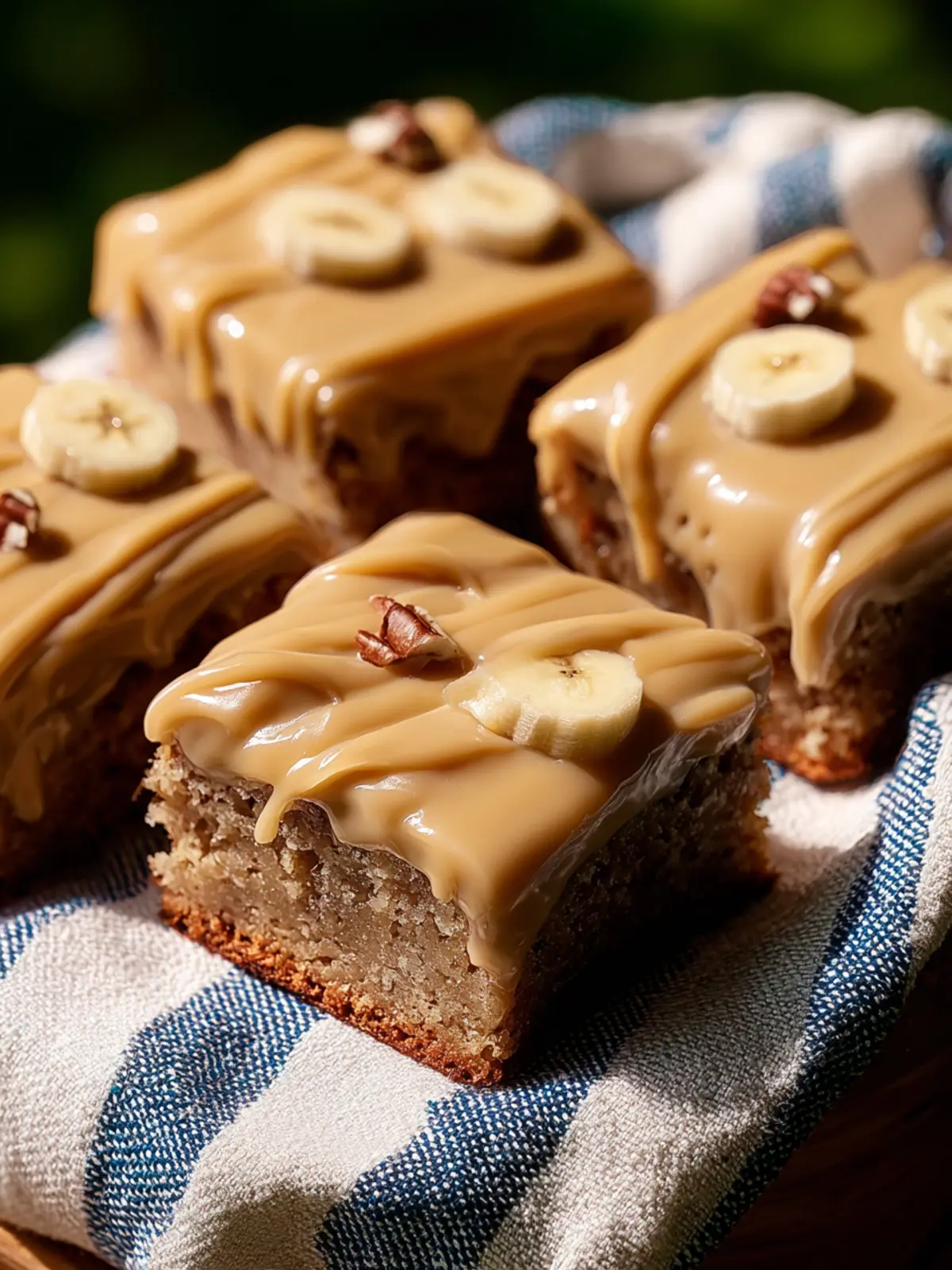 Irresistible Banana Bread Bars with Salted-Toffee Icing First Image