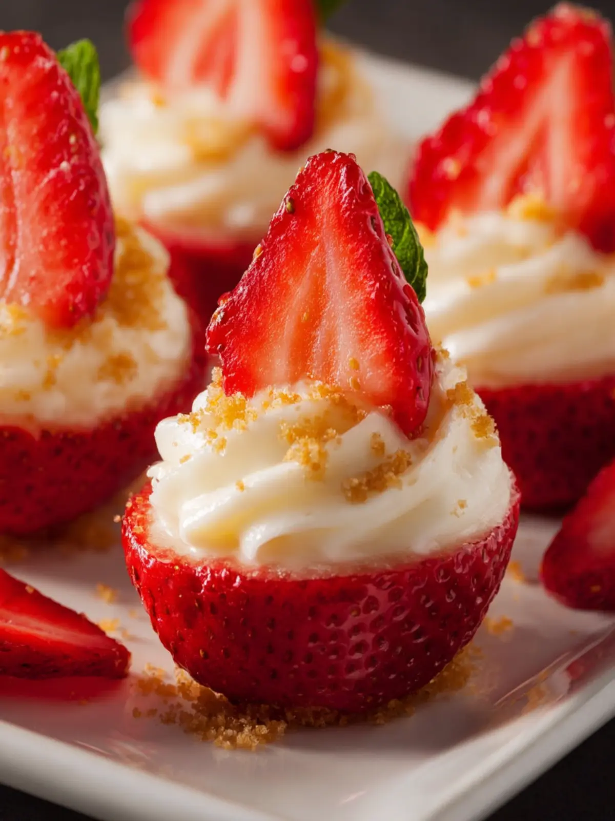 Cheesecake Deviled Strawberries First Image