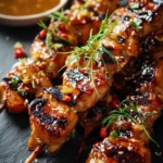 Easy Grilled Asian Chicken Skewers with Honey Garlic Sauce First Image