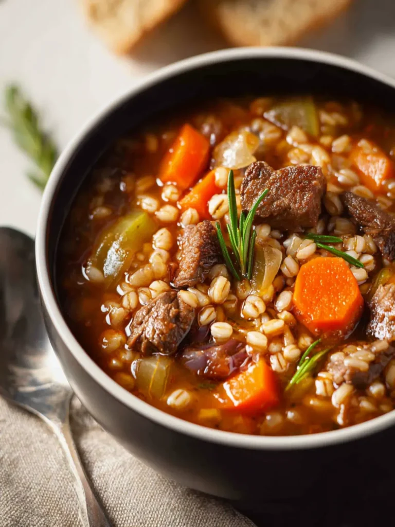 Flavorful Beef Barley Soup First Image