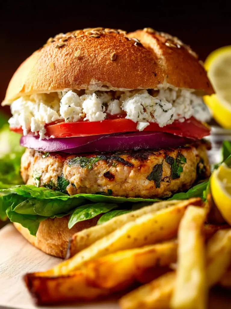 Greek Turkey Burgers & Crispy Mediterranean Fries First Image