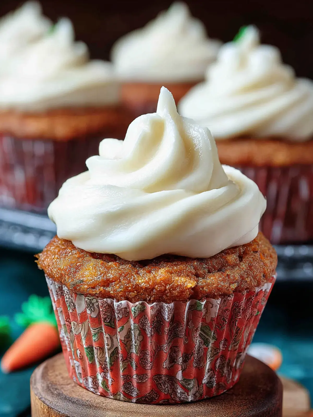 Small Batch Carrot Cake Cupcakes First Image