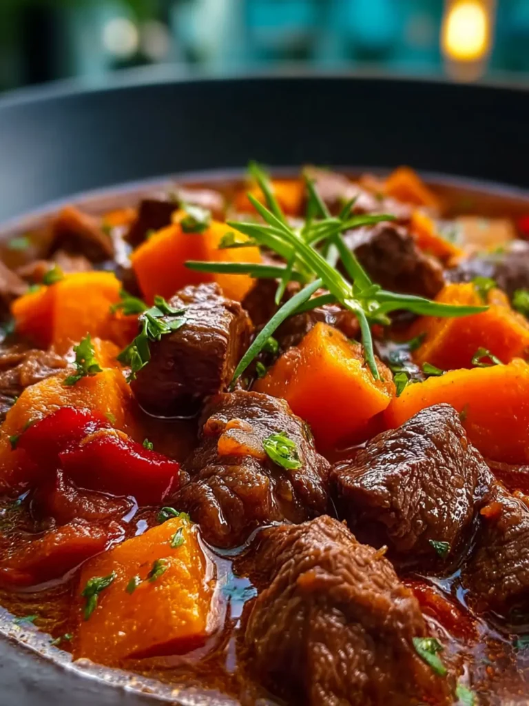 Crockpot Sweet Potato Beef Stew First Image