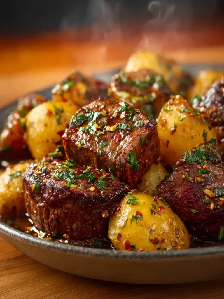 Garlic Steak Potatoes First Image