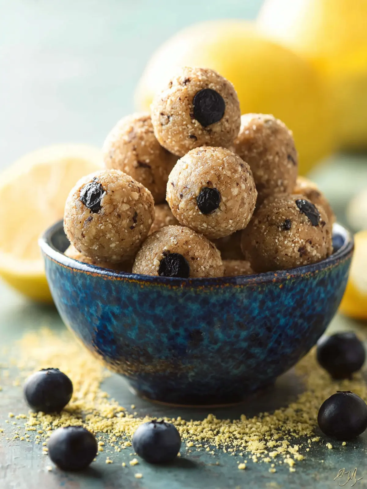Lemon Blueberry Energy Bites First Image