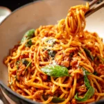 One Pot Vegetarian Spaghetti First Image