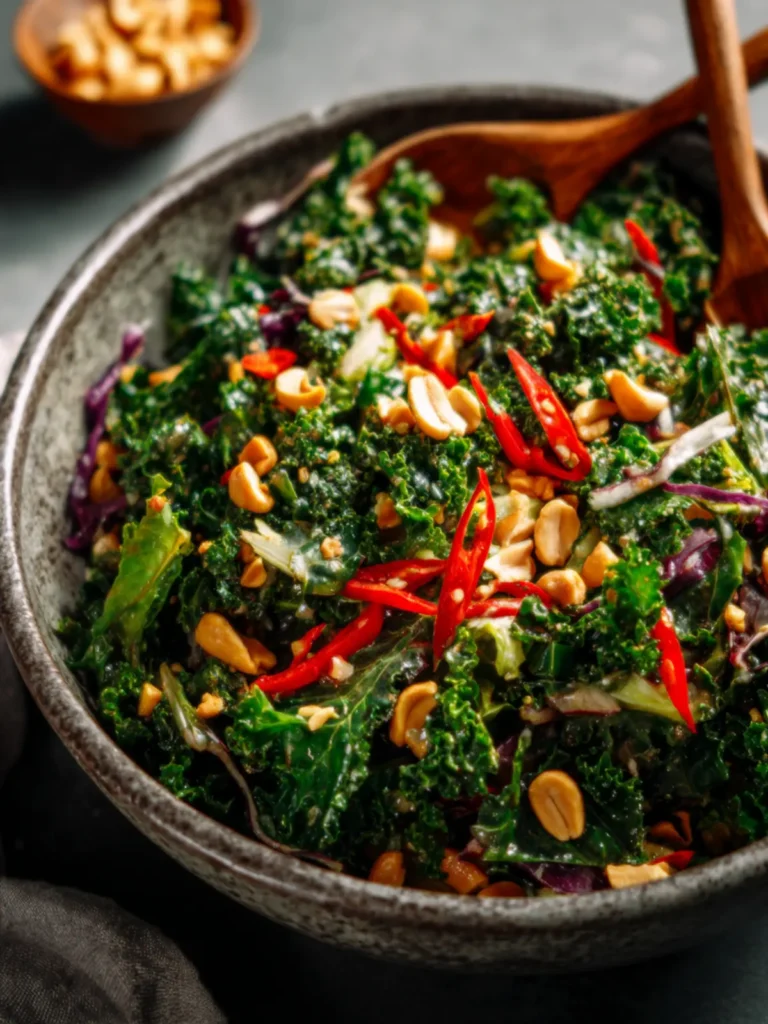 Roasted Peanut Kale Crunch Salad First Image