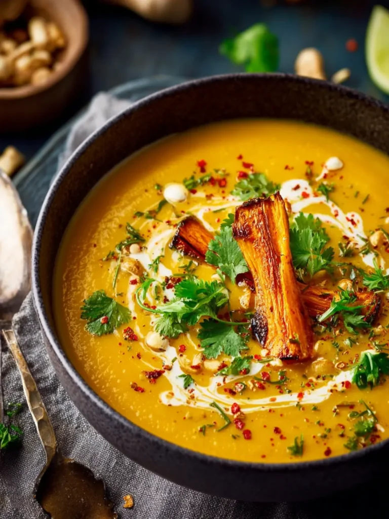 Spicy Parsnip and Sweet Potato Soup First Image